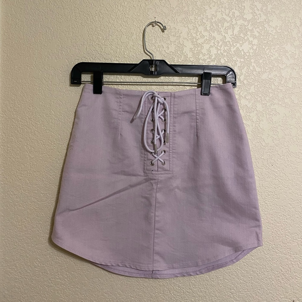 Lilac Laced Mini Skirt 💜🤍